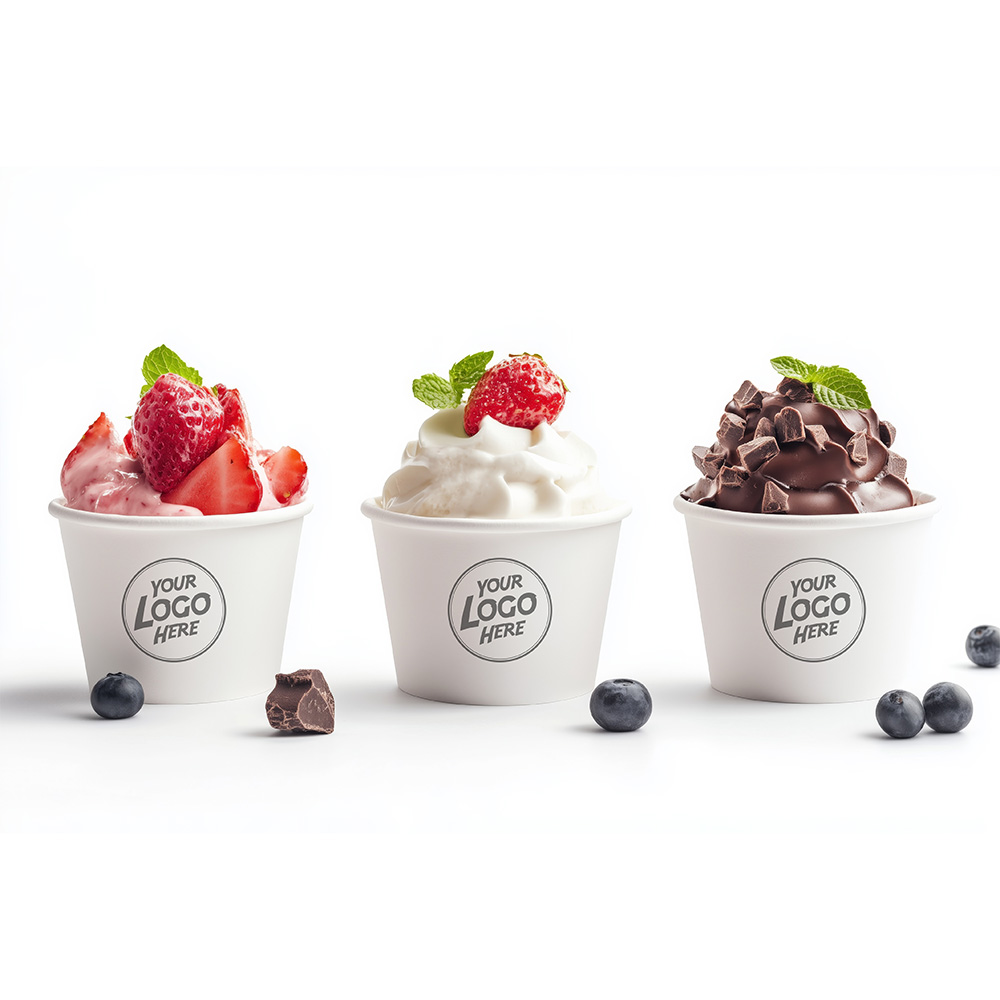 Papierové poháre na zmrzlinu s vlastným logom