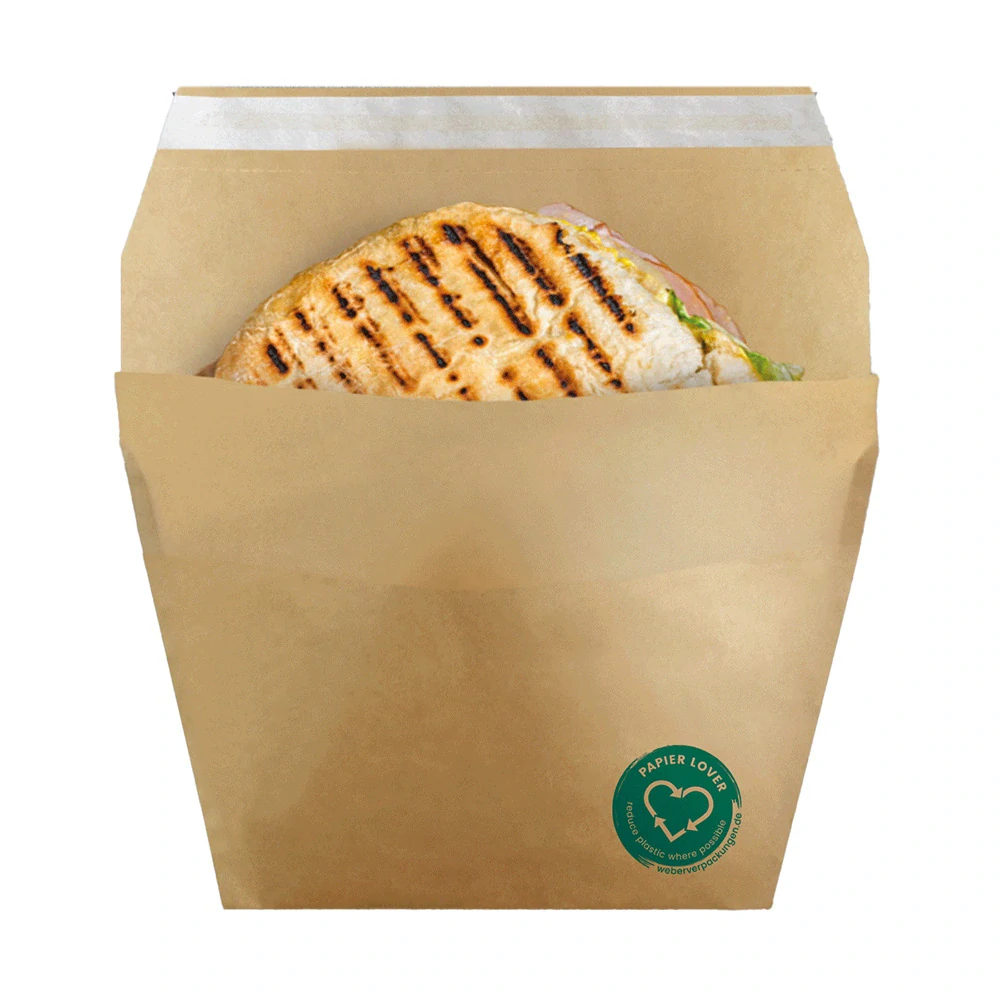 Snack / streetfood „Premium“ dvojvreckové papierové vrecko 26/16,8×18cm / 800ks