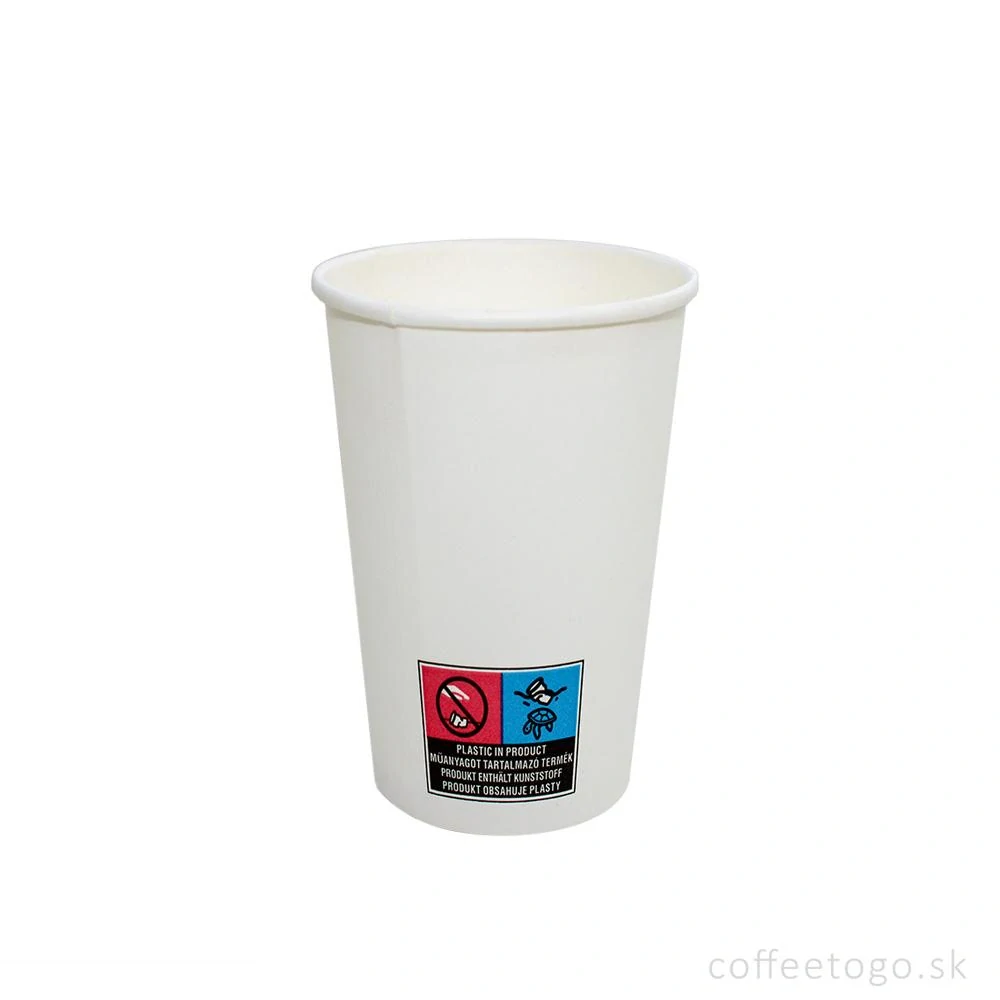 Biely papierový pohár 450ml / 50 ks