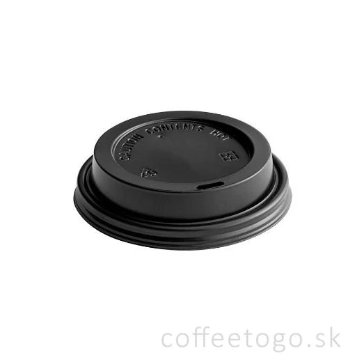 Plastové viečka čierné na 220ml papierový pohár (ČIERNY 80mm) / 100 ks