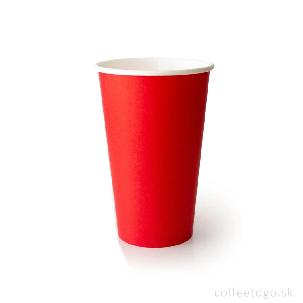 Papierový pohár RED 450ml (16Oz) / 50 ks