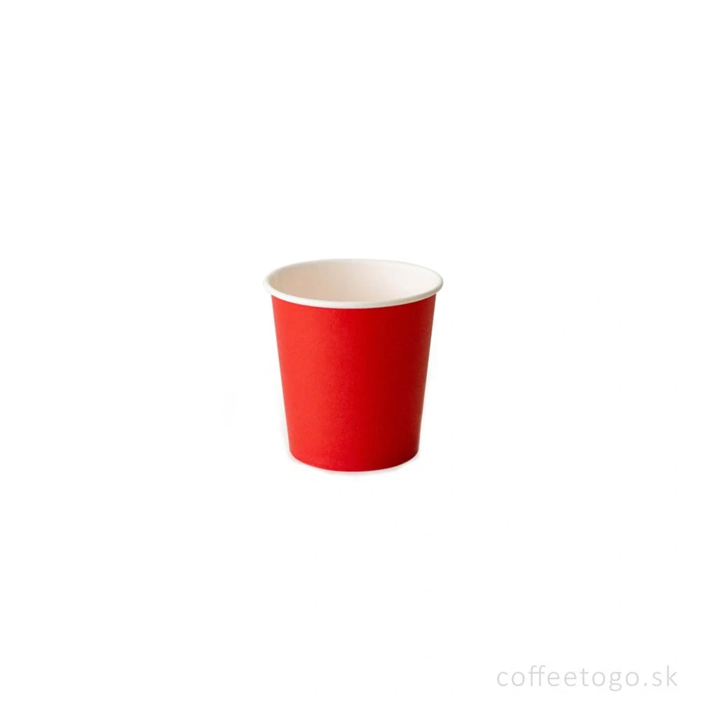 Papierový pohár RED 100ml (4Oz) / 50 ks