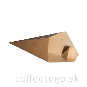 Omáčkový trojuholník na hranolky Kraft maly / 100 ks