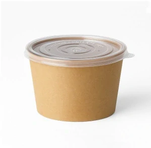 Viečko PP na papierová miska "Soup To Go" 240ml Kraft KING MINI 90mm / 50 ks