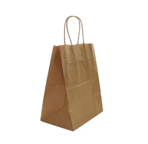 Papierová taška hnedá s krútenými ušami – EXTRA SILNÁ 25x33+12,5cm / 250 ks