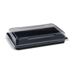 Sushi box s viečkom (PET) 215×130×18 mm „L“ / 100 ks