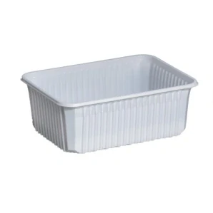 Hranatá miska, biela vanička STRONG 1000 ml / 50 ks