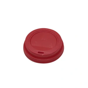 Plastové viečka na 220ml pohár ČERVENY-RED / 100 ks