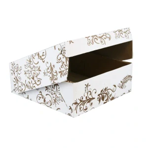 Krabica na zákusky 19x19x10cm ľudový vzor / 1 ks