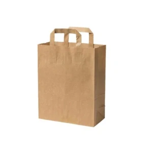 Papierová taška hnedá s uškom 26x35+12 cm BROWN / 250 ks