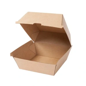 Hamburger papierový box Kraft XL 120x120x80mm / 50 ks
