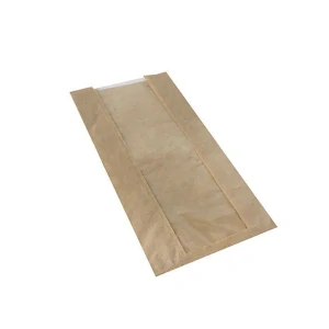 Papierový sáčok hnedý s okienkom 160x75x280mm / 1000 ks