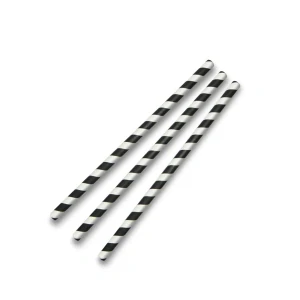 Slamky Black&White z papiera 100 % ECO / 100 ks