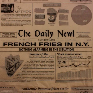 Hamburger/lángoš baliaci papier KRAFT vzor NOVINY (30x30cm) / 500 ks