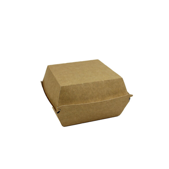 Hamburger papierový box Kraft/White XL 140x140x80mm / 50 ks