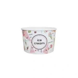 Zmrzlinový pohár z papiera 245 ml ICE CREAM DESIGN / 25 ks