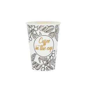 Papierový pohár "Kraft ALL YOU NEED" 180ml KRAFT alebo WHITE / 100 ks