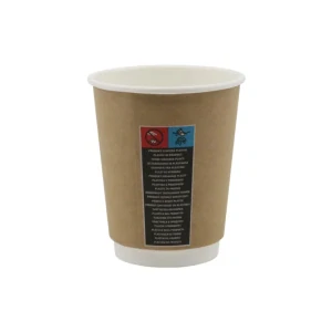 Papierový pohár dvojvrstvový KRAFT 12Oz/3dl / 25 ks