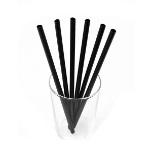 Slamky koktejlové z PLA ČIERNA 8x240mm / 500 ks