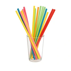 Slamky koktejlové z PLA frebný mix 8x240mm / 500 ks