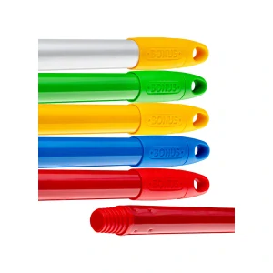 Rukoväť na mop a metlu, heavy-duty aluchróm, kompatibilná s HACCP, 140 cm, biela - BONUS / 1 ks